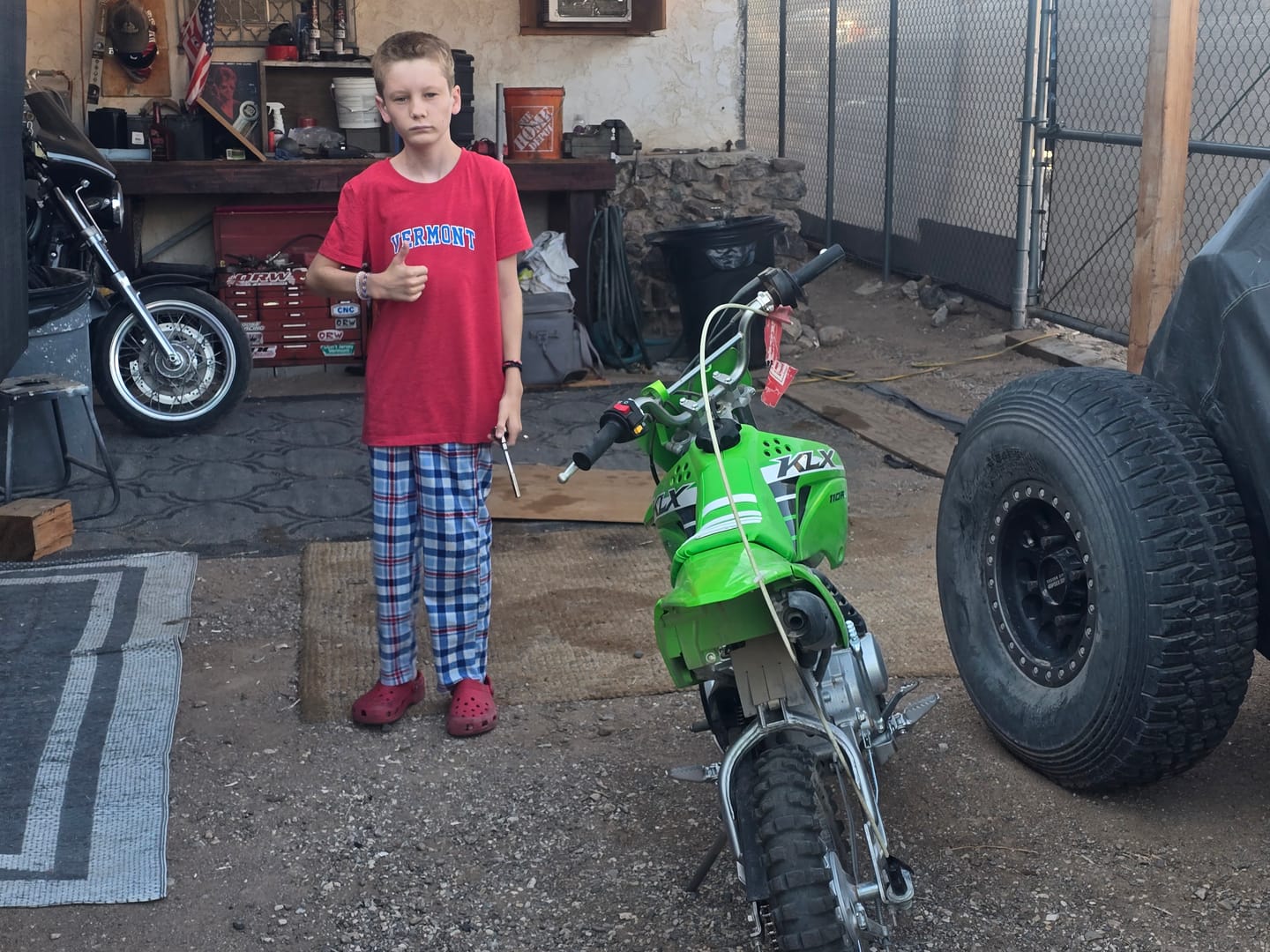 Customer photo review of Custom Seat Cover: 2026 Kawasaki KLX110