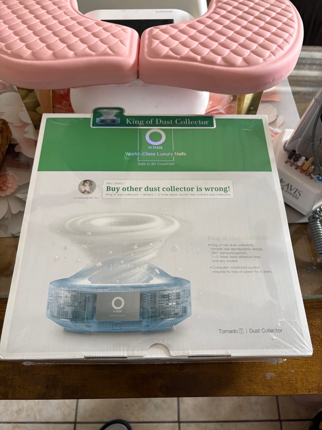 Customer photo review of ONAIL Plug-in Nail Dust Collector Tornado No.1