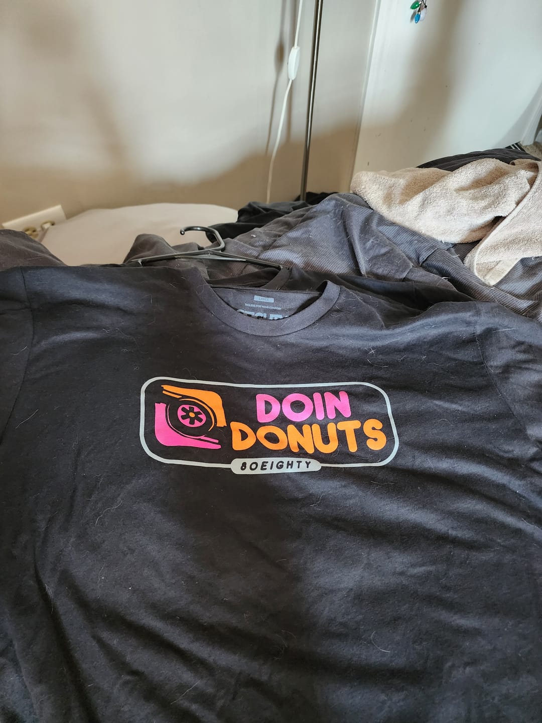 Customer photo review of 80Eighty® Doing Donuts Shirt