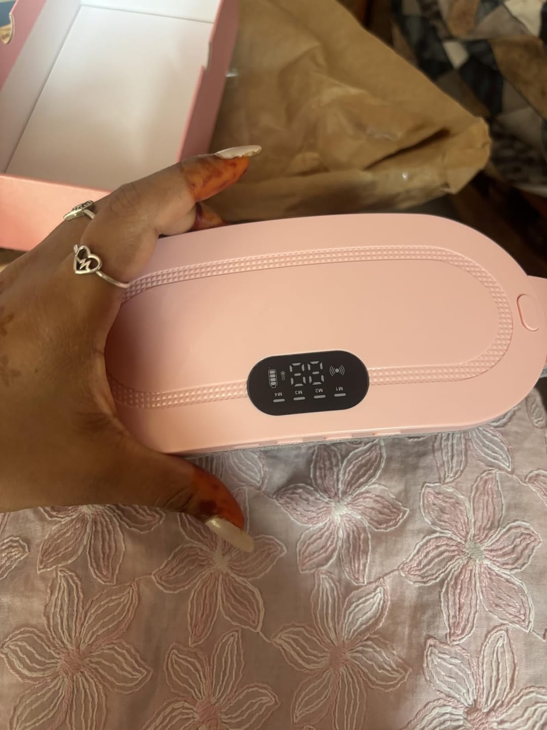 Customer photo review of Thermiva™ - Portable Cordless Heating & Vibration Belt for Menstrual Cramps