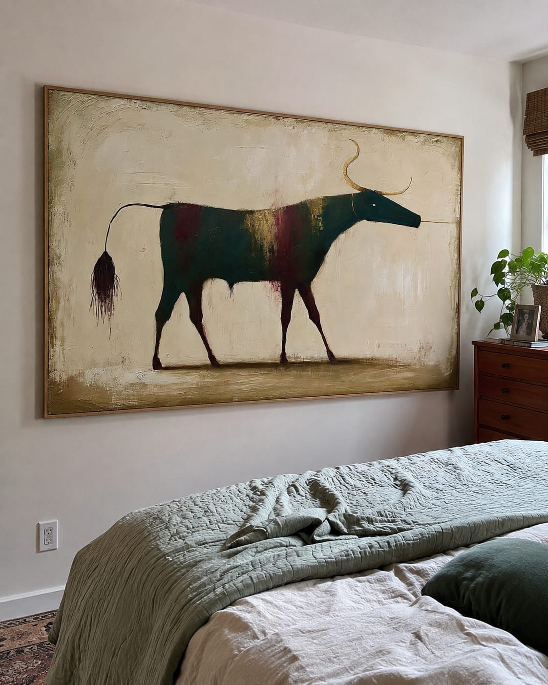 Customer photo review of Gilded Horn-Longhorn Bull Painting