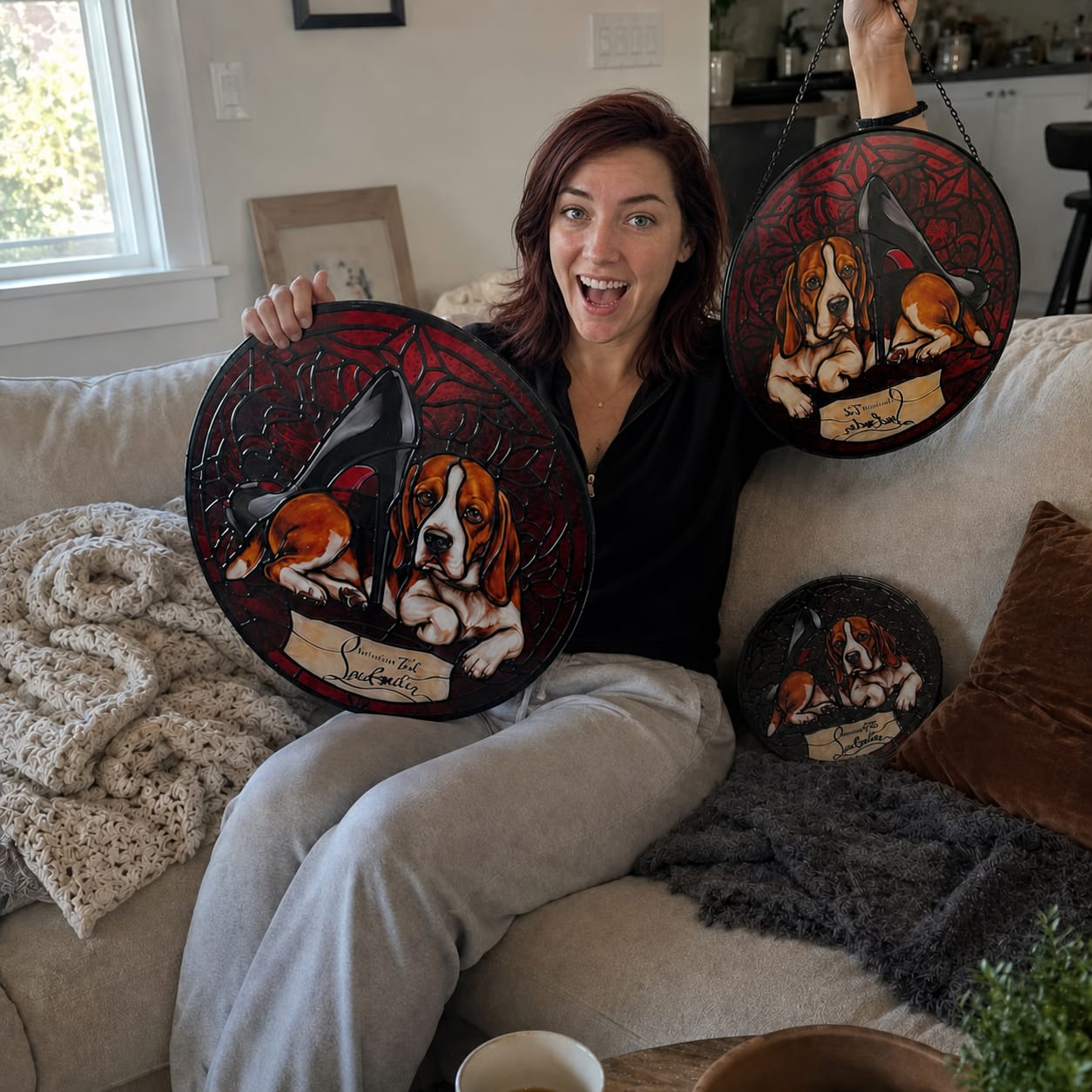 Customer photo review of Pawlight Portrait™ — Custom Pet Portrait