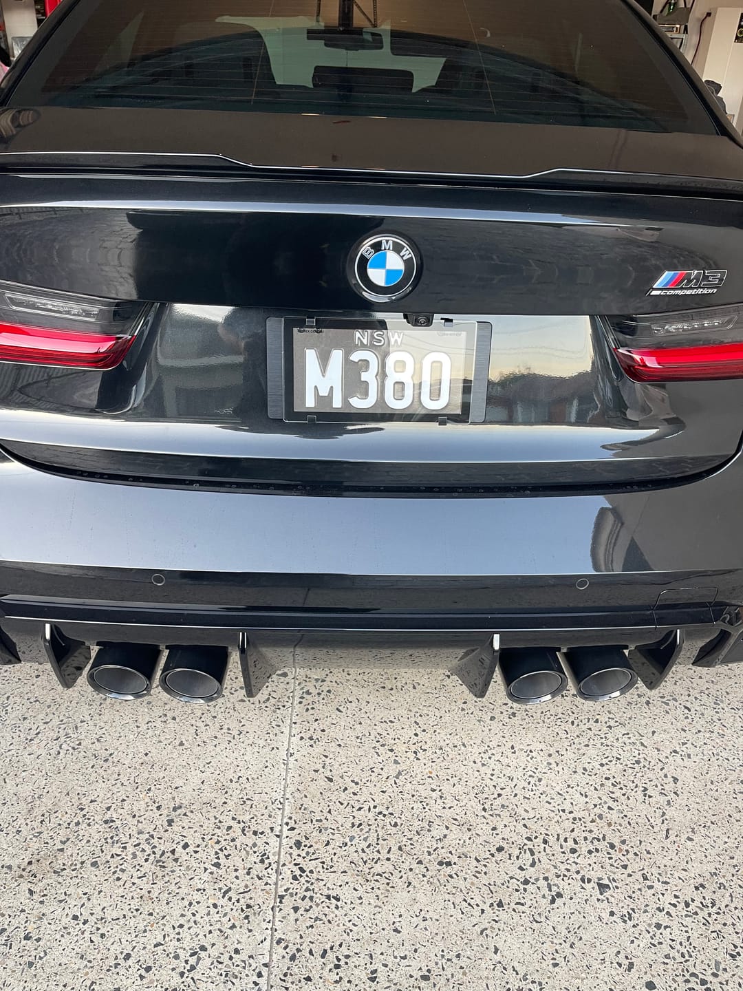 Customer photo review of [NSW] 3 or 4 Character Traditional Black 254mm (w) x 134mm (h) - Number Plate Bracket