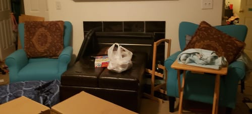 Customer photo review of Allston High Back Upholstered Accent Armchair