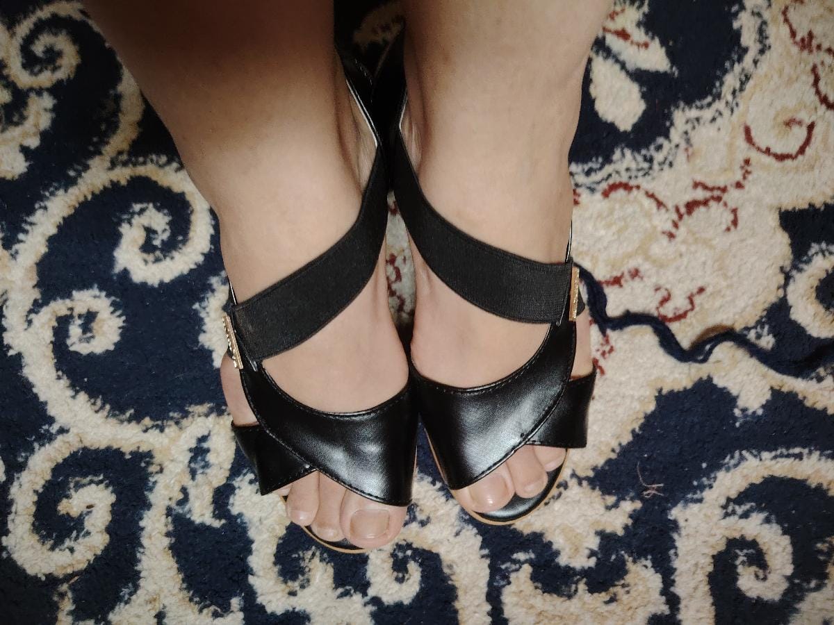 Customer photo review of Sandales élégantes à talon carré