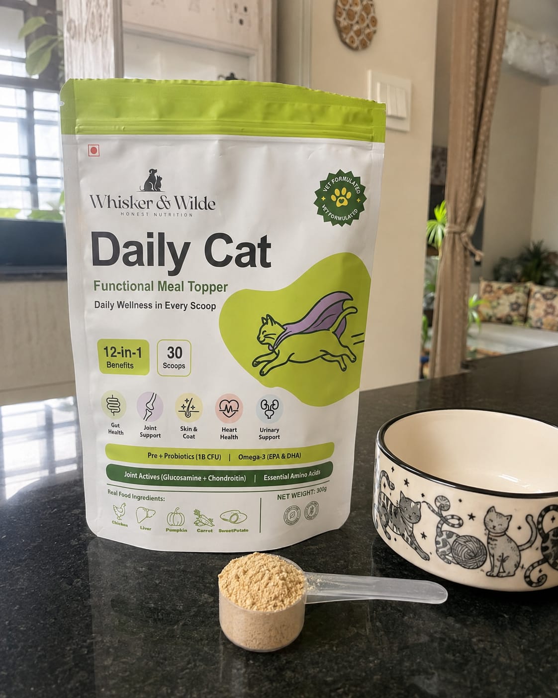 Customer photo review of Daily Cat Topper · 12-in-1 Vital Benefits