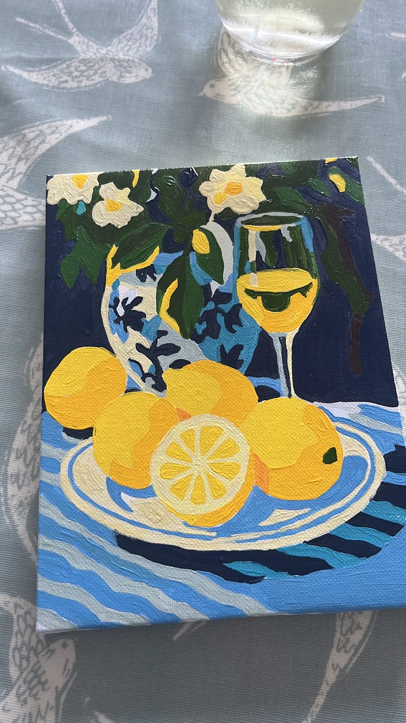 Customer photo review of 6 Mini Paintings - Flowers & Drinks Set