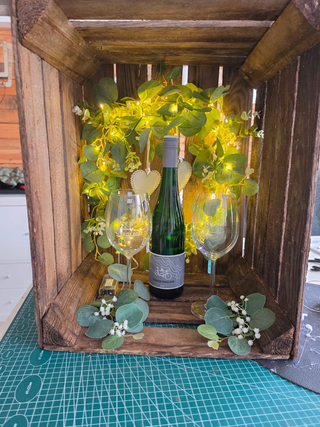 Customer photo review of Leonardo Gläser mit Gravur im "Wedding Love" Design als Set