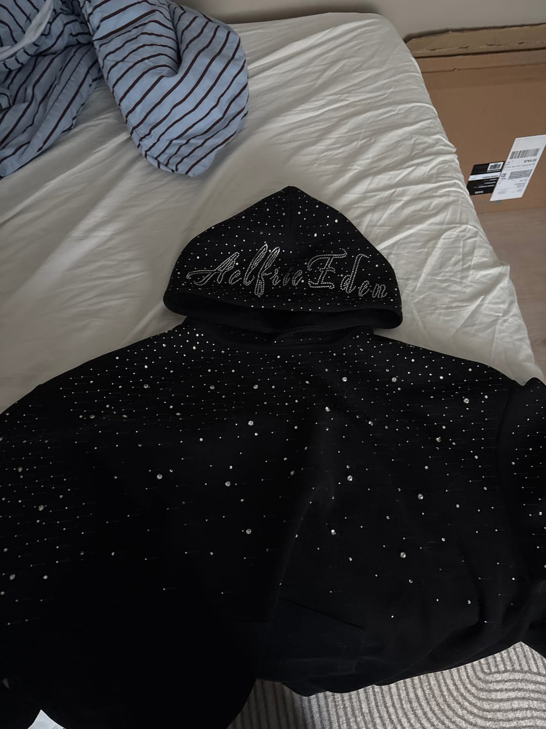 Customer photo review of Aelfric Eden Rhinestone Pullover Hoodie