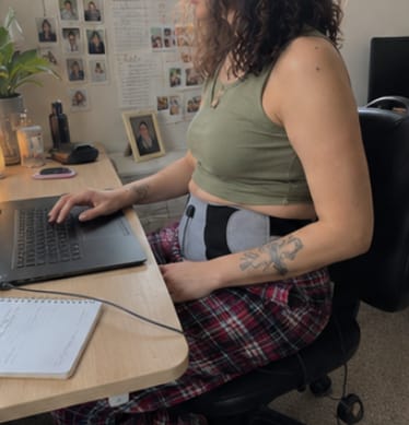 Customer photo review of Period Relief Heat & Massage Wrap