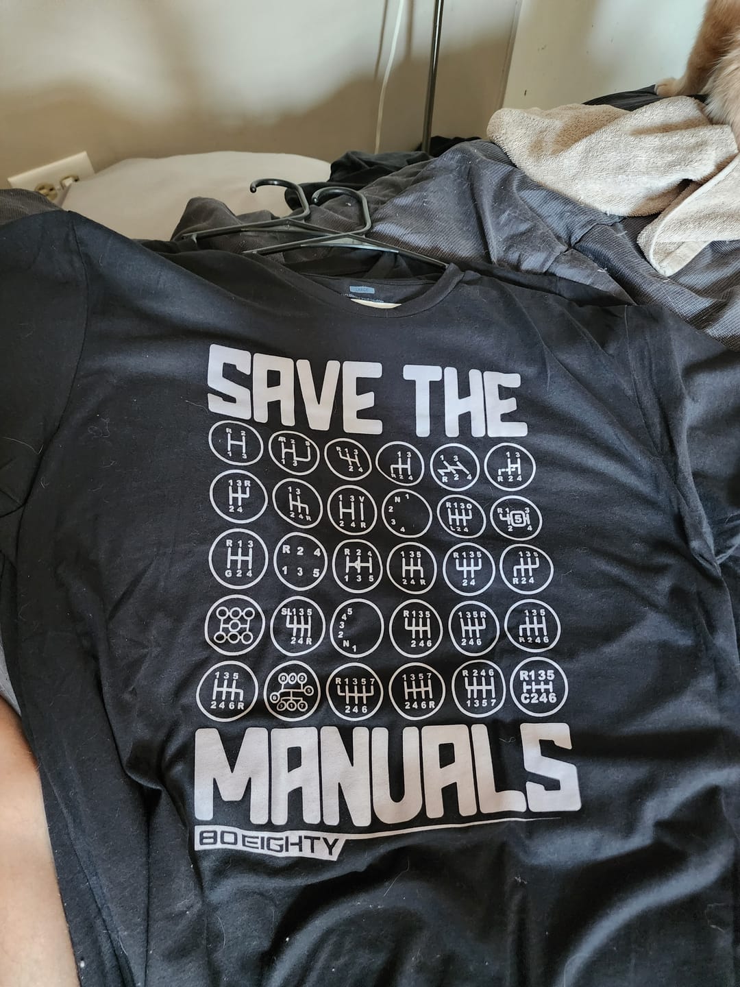 Customer photo review of 80Eighty® Save The Manuals Shirt