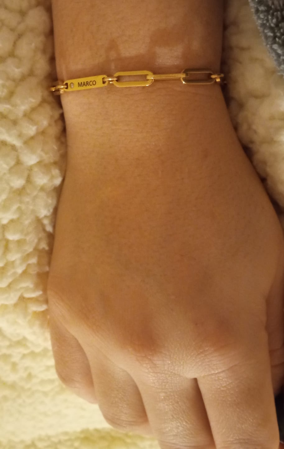 Customer photo review of Matilde Engravable Bracelet