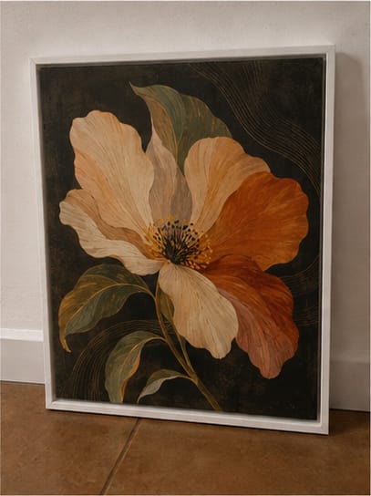 Customer photo review of Earthy Poppy Flower Canvas Wall Art