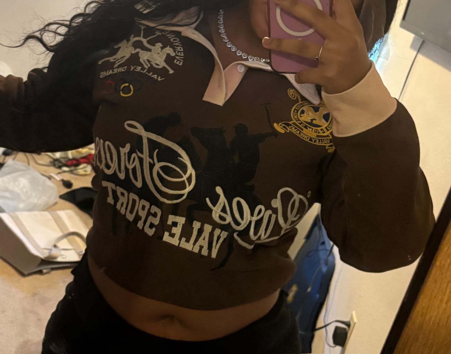 Customer photo review of Vale Forever Chocolate Derby Rugby L/S Brown
