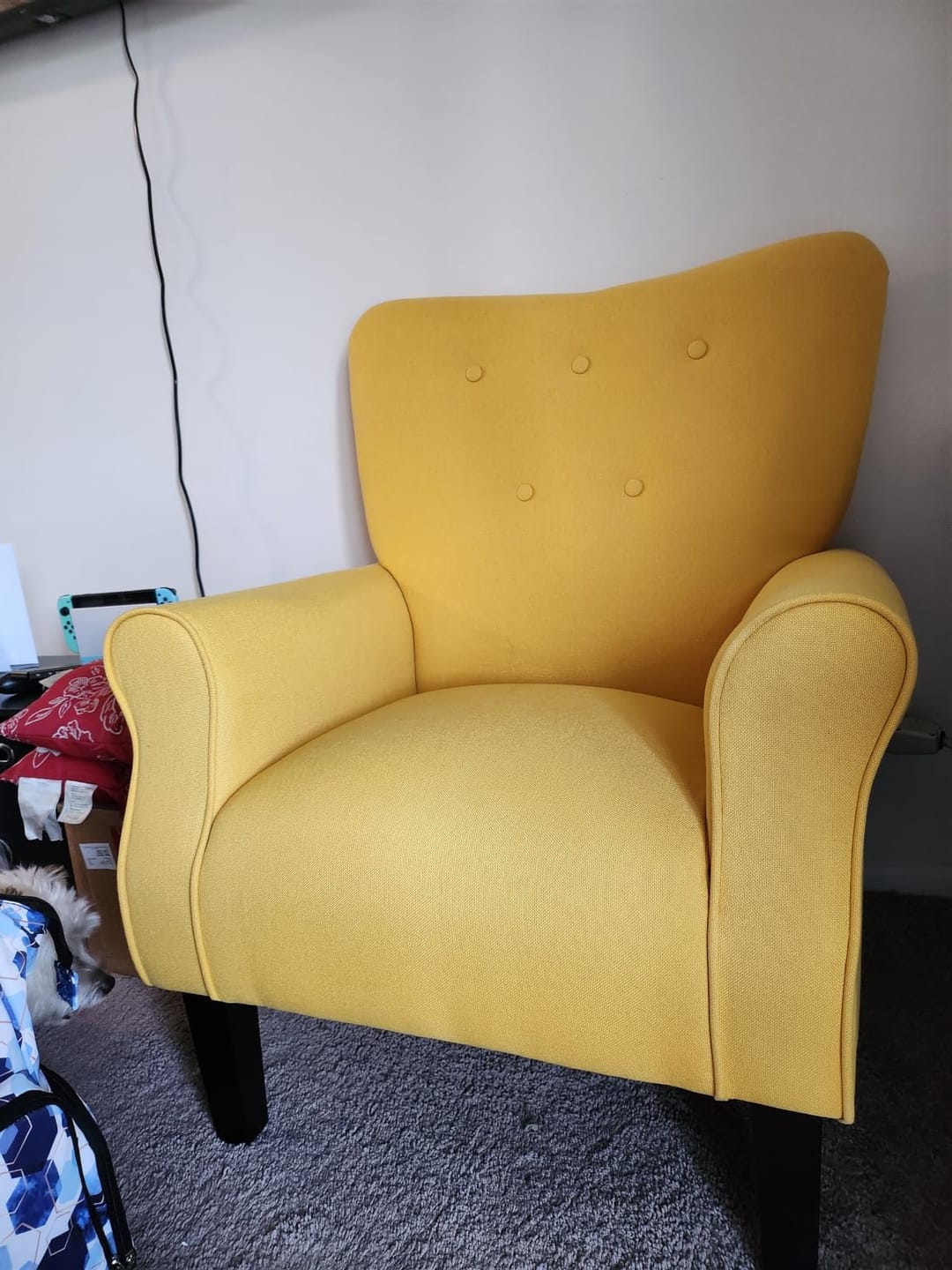 Customer photo review of Allston High Back Upholstered Accent Armchair