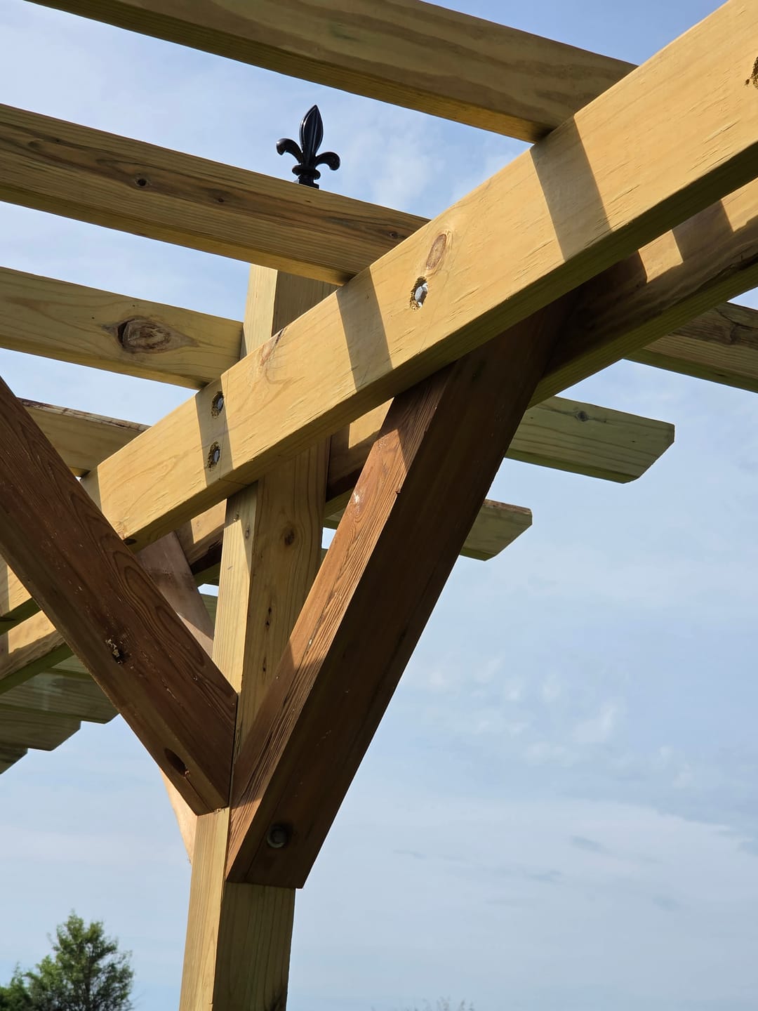Customer photo review of Budding Fleur-De-Lis Fence Post Cap - Nominal 4x4 (3.5x3.5 True Size)