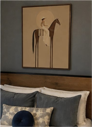 Customer photo review of Woman Riding Horse Canvas Wall Art