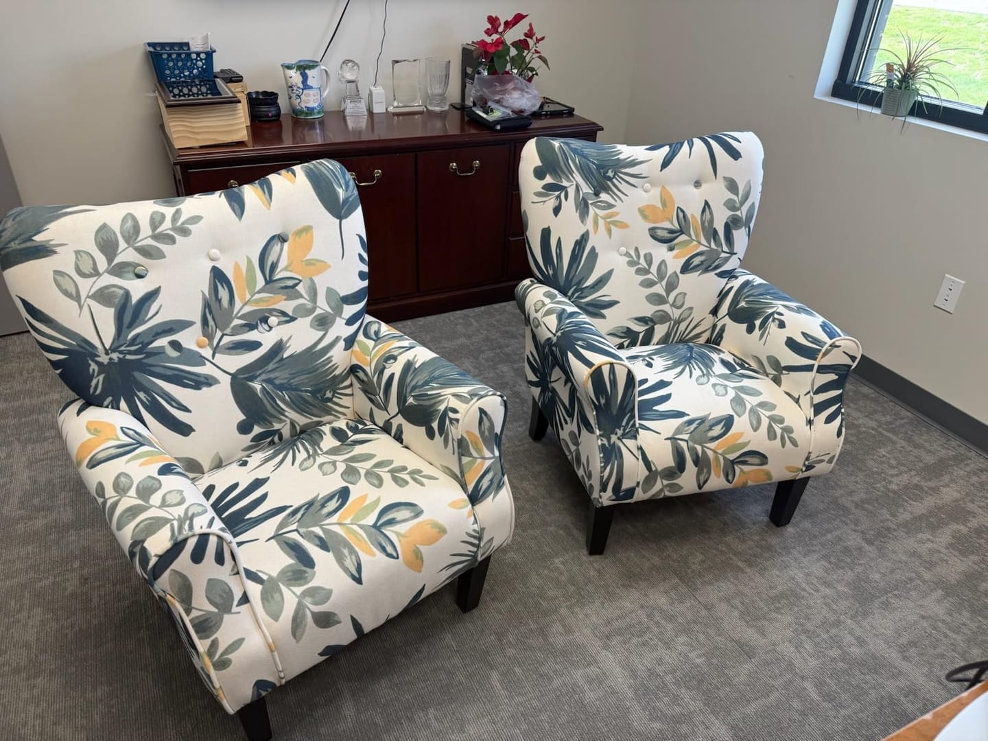 Customer photo review of Allston High Back Upholstered Accent Armchair