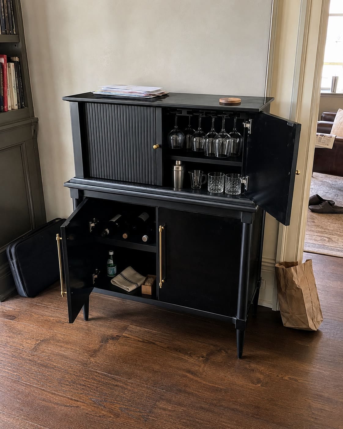 Customer photo review of Sculpted Bar Cabinet