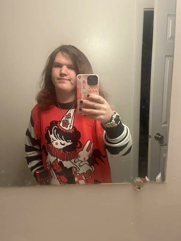 Customer photo review of Vampire Clown Sweater