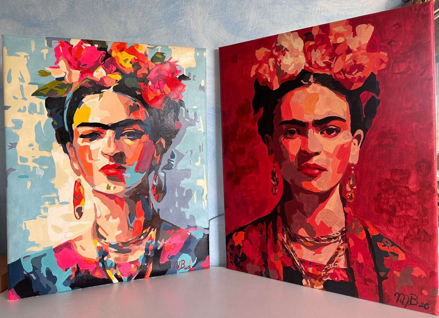 Customer photo review of Expressive Frida | Paint by Number