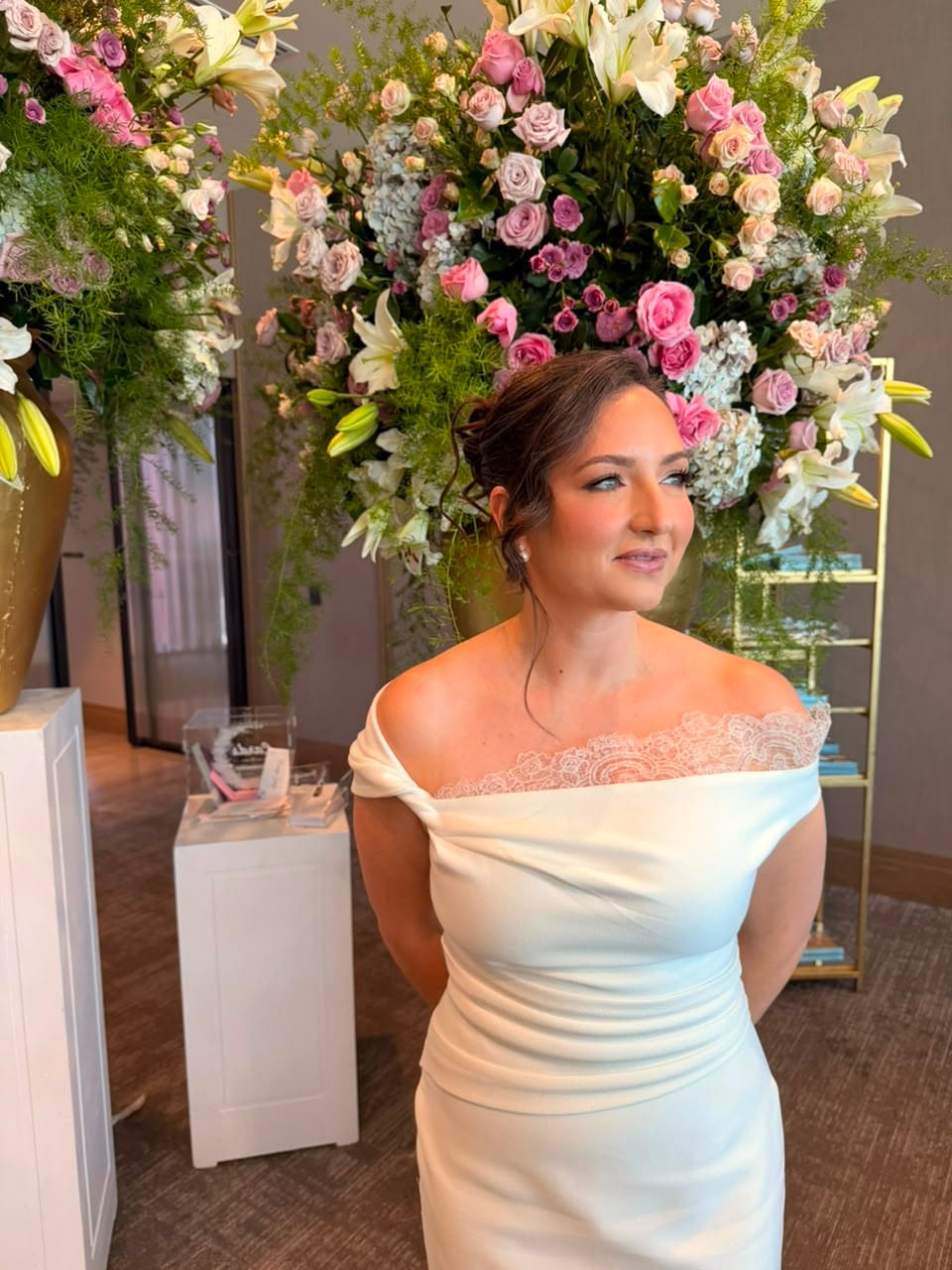 Customer photo review of Elysian One-shoulder Midi Dress With Lace Detail