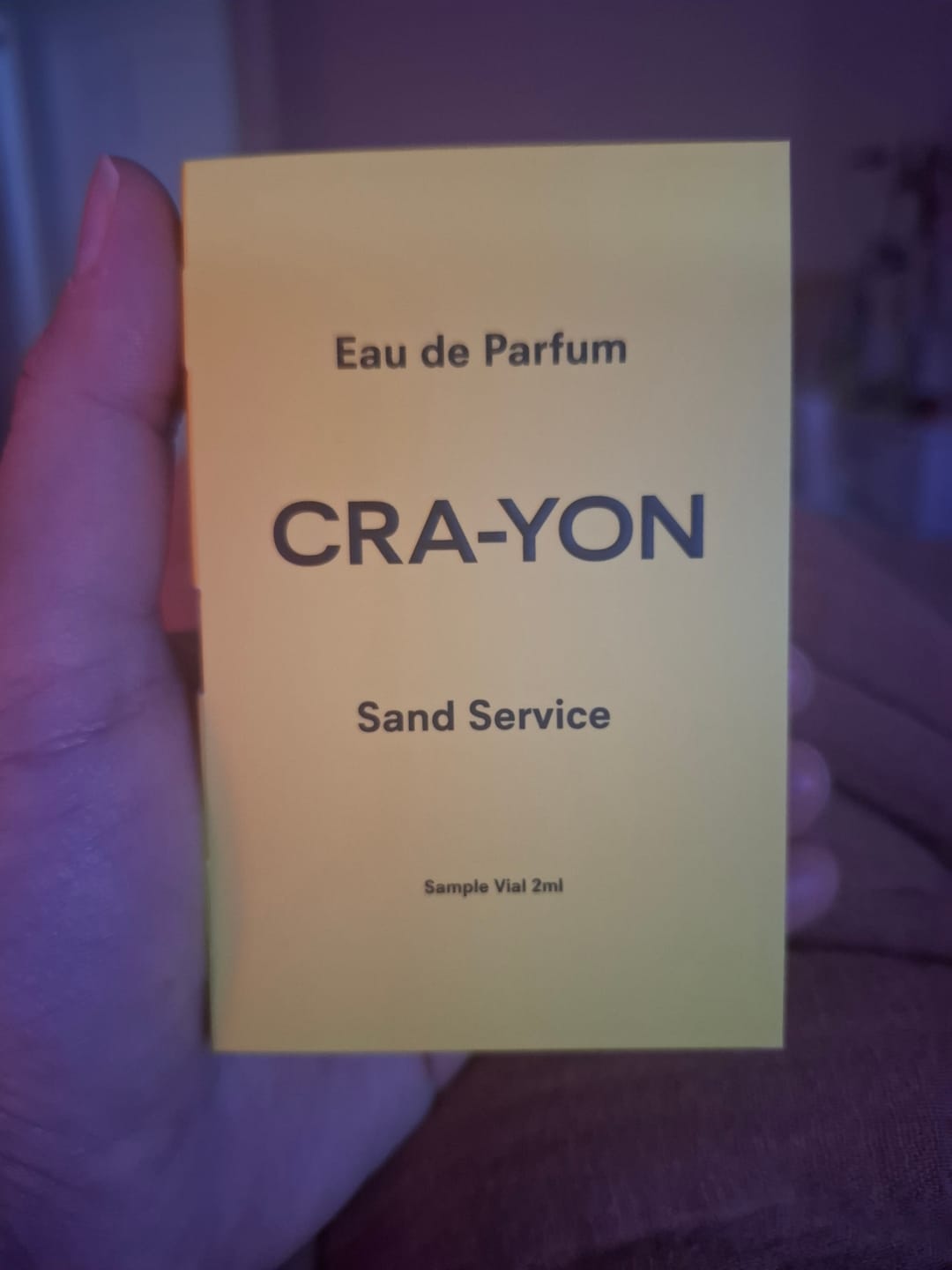 Customer photo review of Sand Service Eau de Parfum 2 ml Sample | Try Before You Commit
