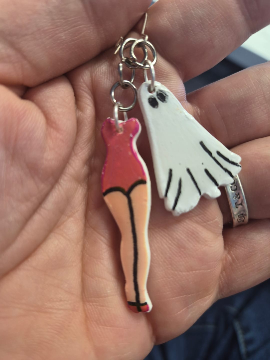 Customer photo review of Pinup Ghost Polymer Clay Cutters - Mirrored Set