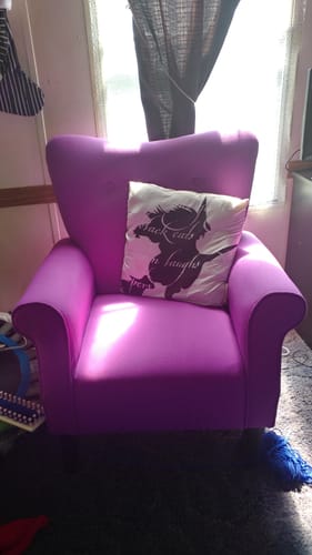 Customer photo review of Allston High Back Upholstered Accent Armchair