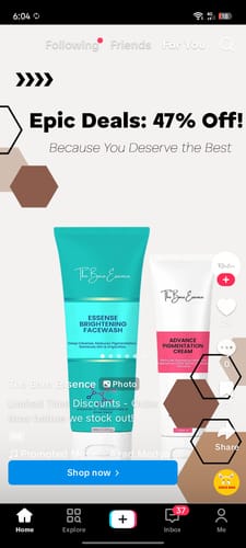 Reviewer's promotional display for All Glow Pigmentation Bundle featuring two skincare tubes on a white background