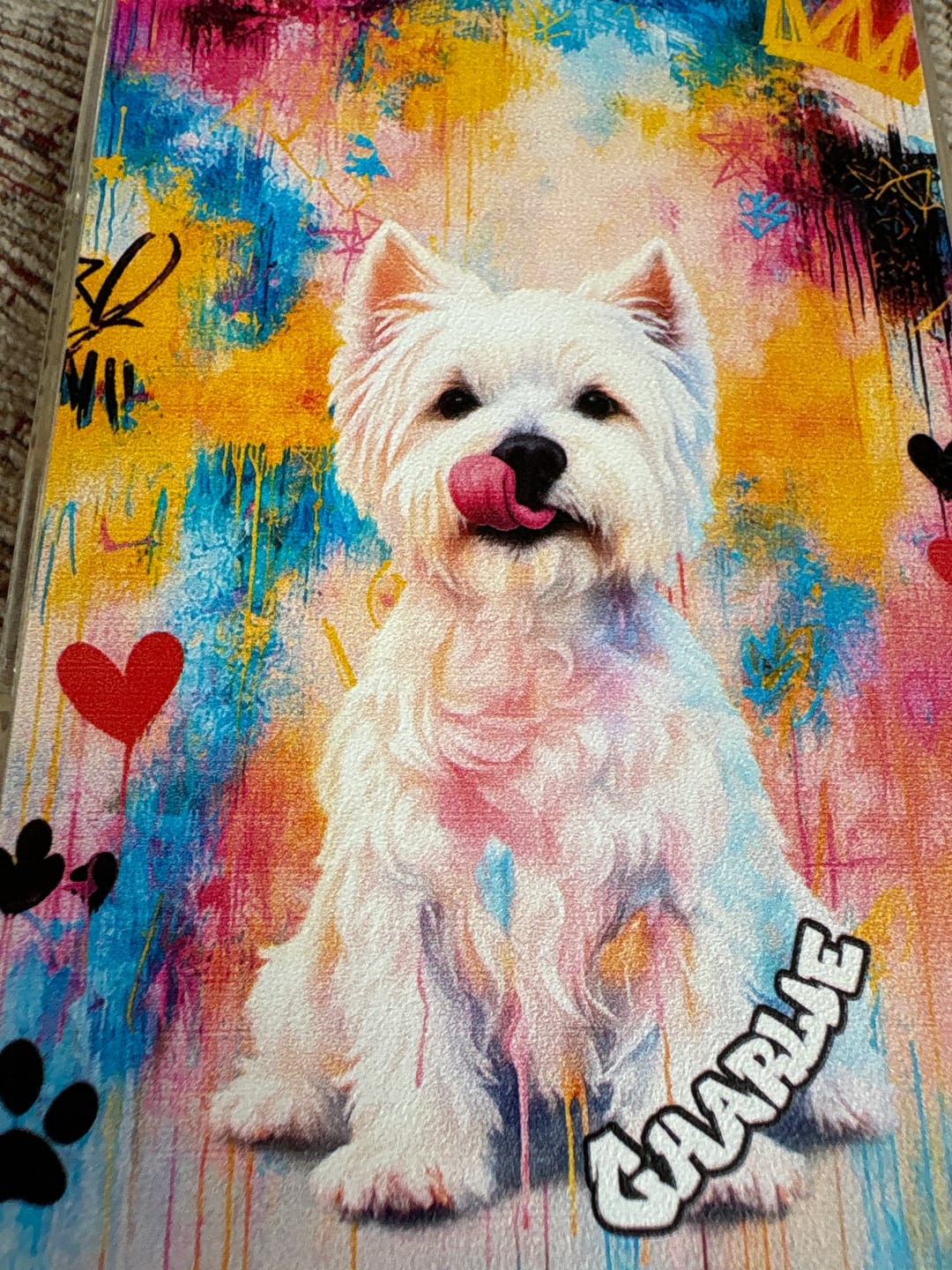 Customer photo review of Graffiti - Personalised Phone Case