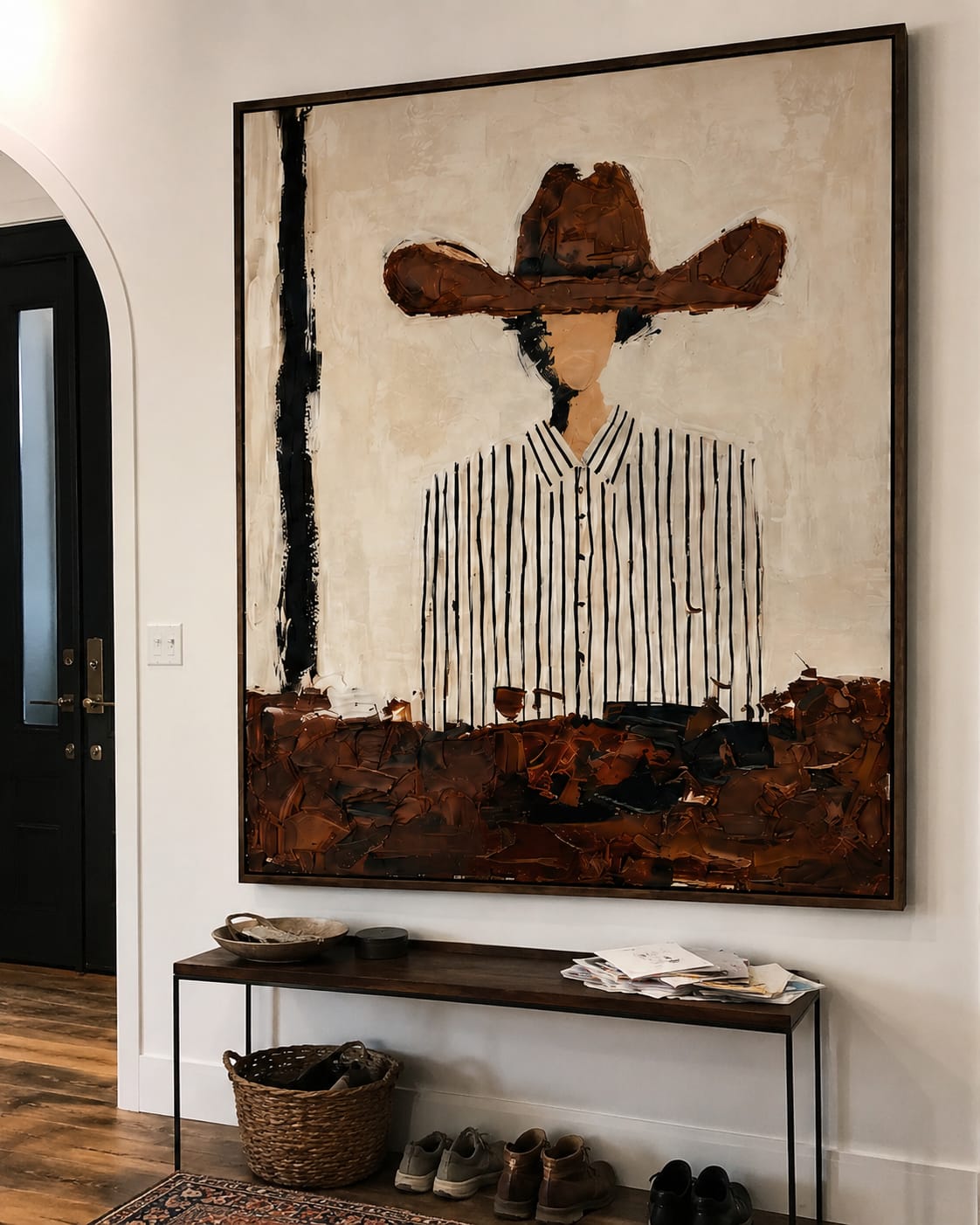 Customer photo review of Western Cowboy Wall Art｜Pinstripe Rancher