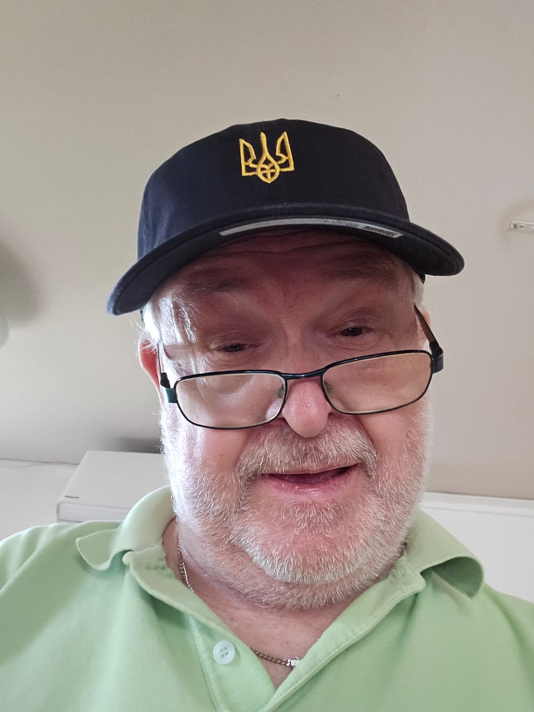 Customer photo review of Embroidered Yellow Trident Baseball Cap