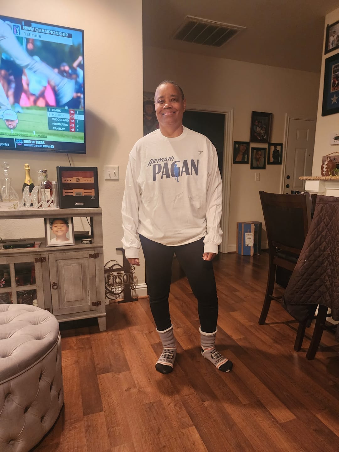 Customer photo review of Armani Pagan Long Sleeve Tee