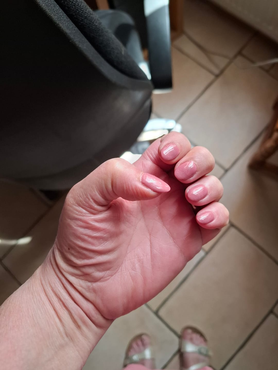 Customer photo review of Mocha Rose Dipping Powder