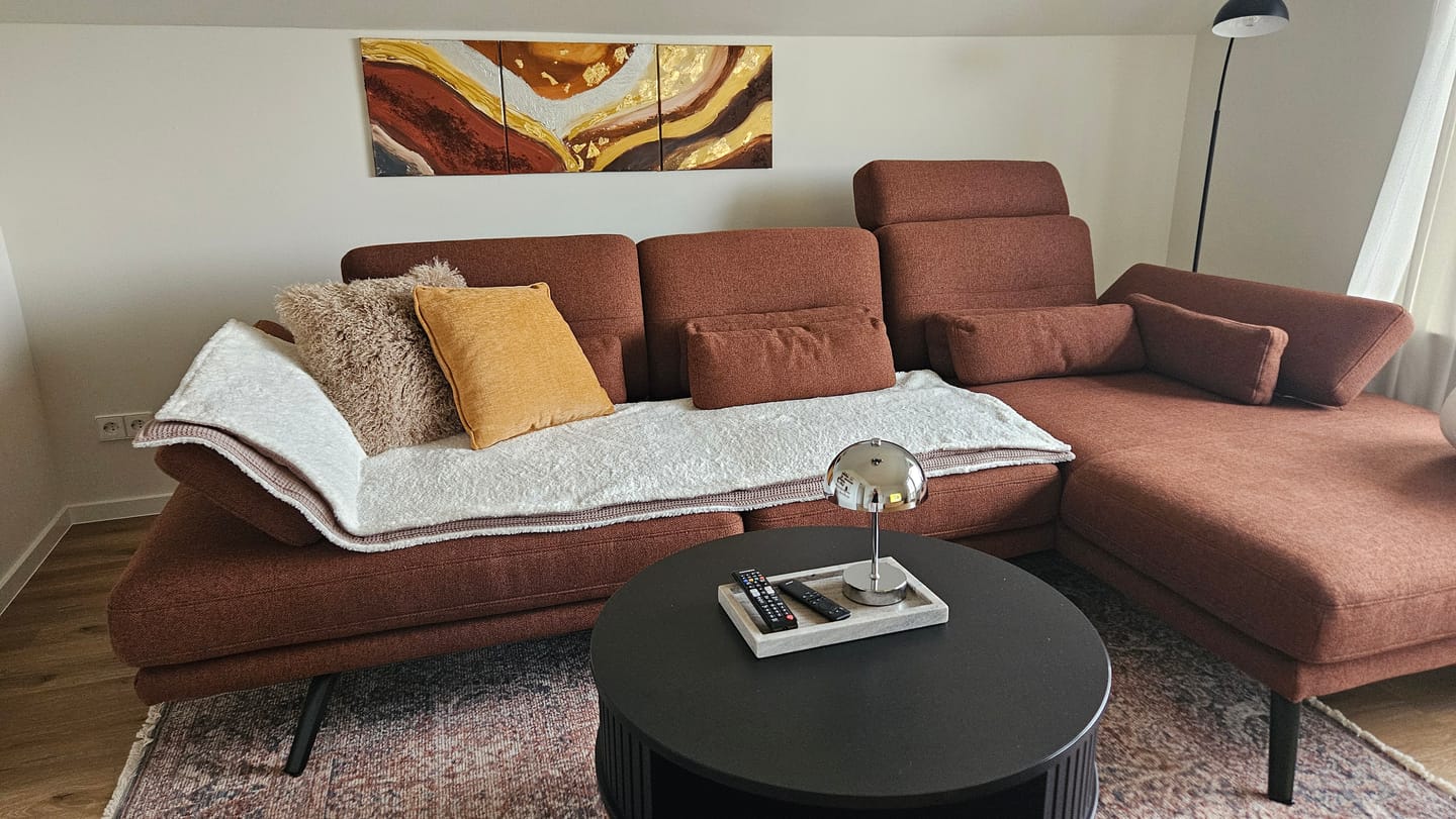 Customer photo review of Kuscheldecke "Vollkommen" Latte Macchiato · Sandweiß