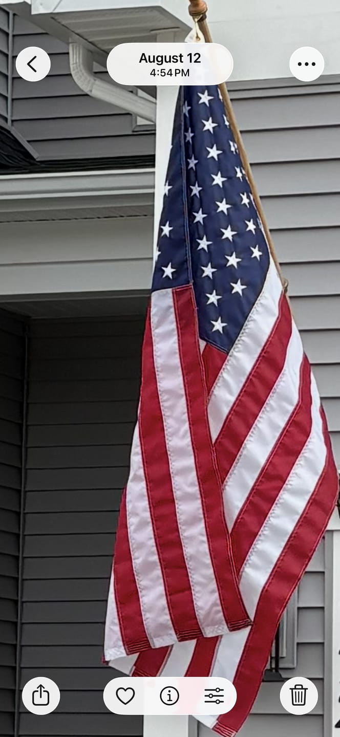 Customer photo review of 3' x 5' American Flag Set