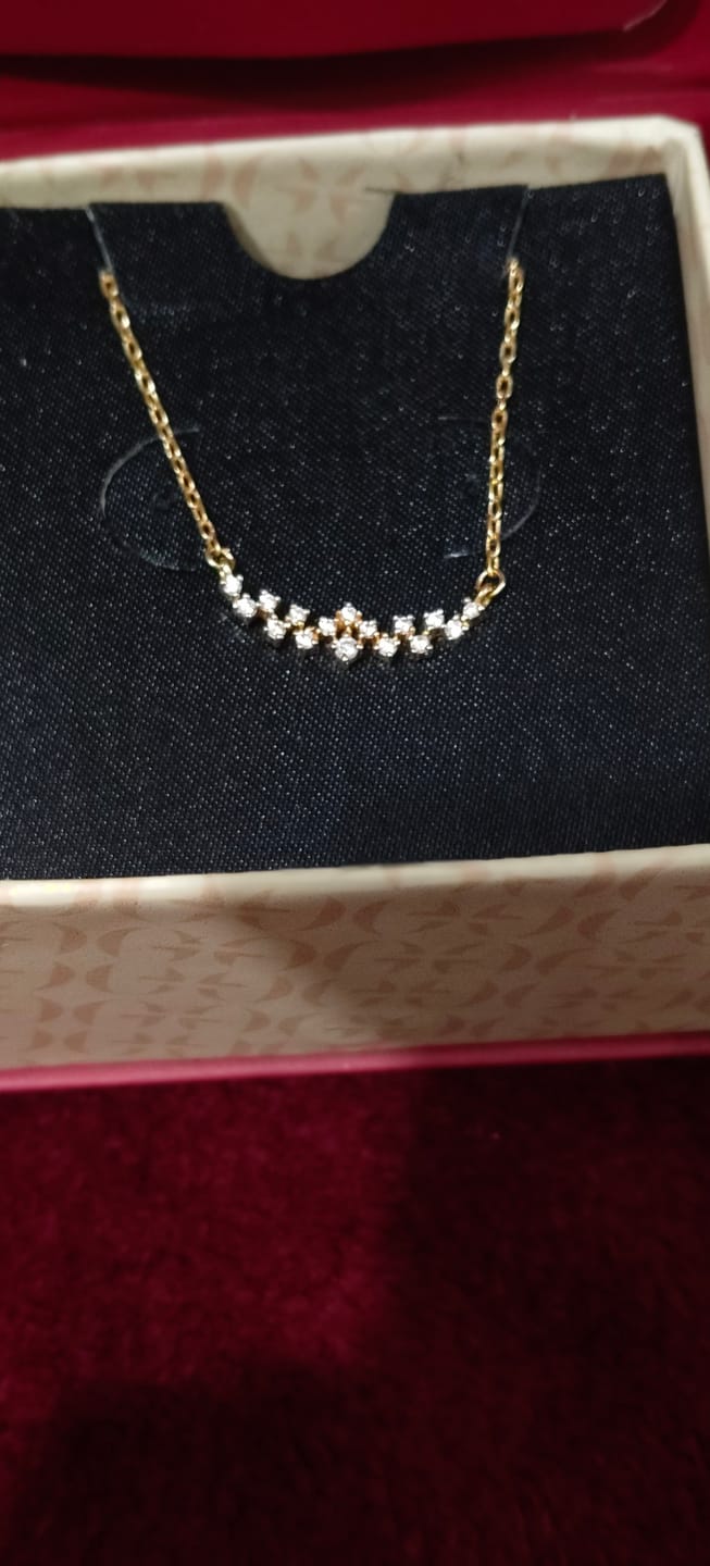 Customer photo review of Stay Golden Necklace