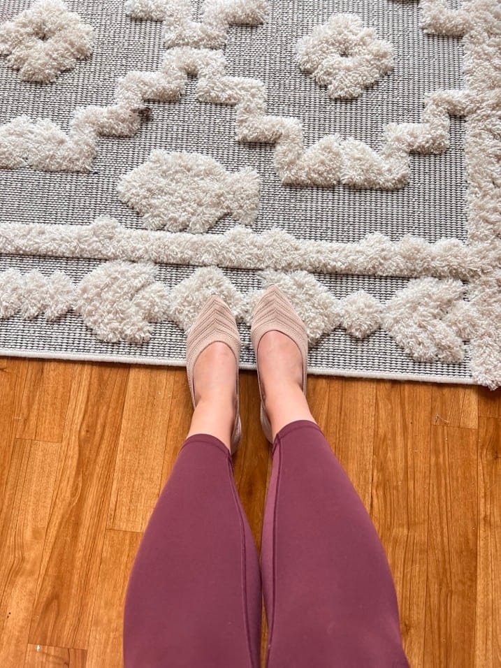 Customer photo review of Ballerines plates en maille à bout pointu