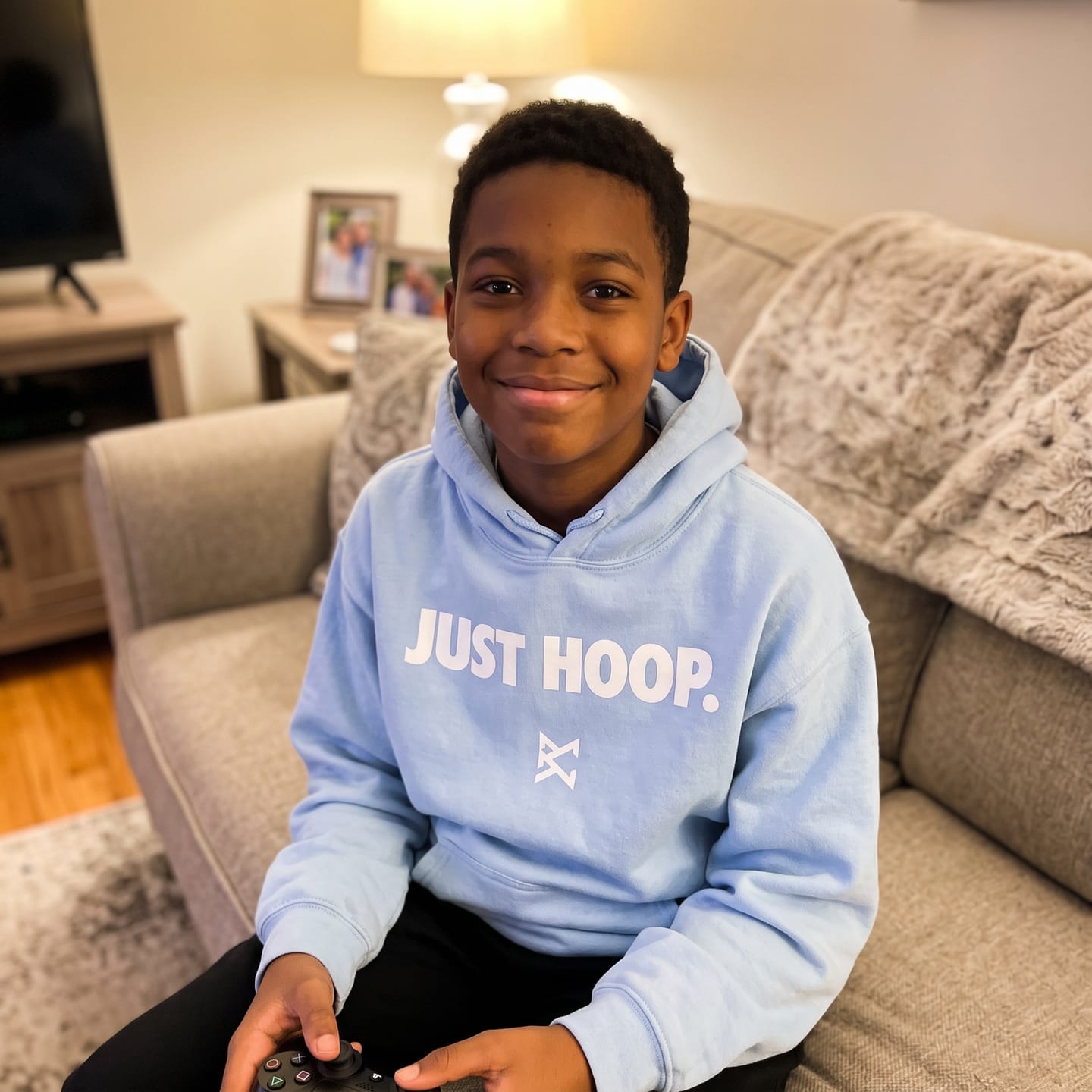 Customer photo review of Youth Just Hoop Hoodie