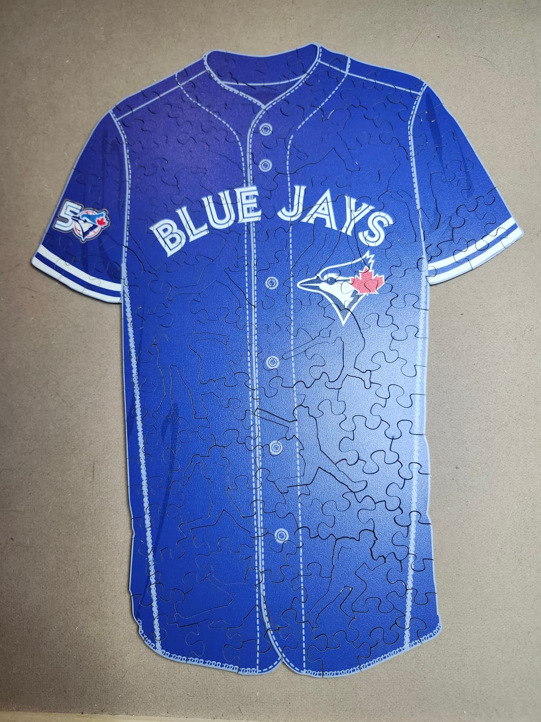Customer photo review of Toronto Blue Jays™ Jersey Wooden Puzzle