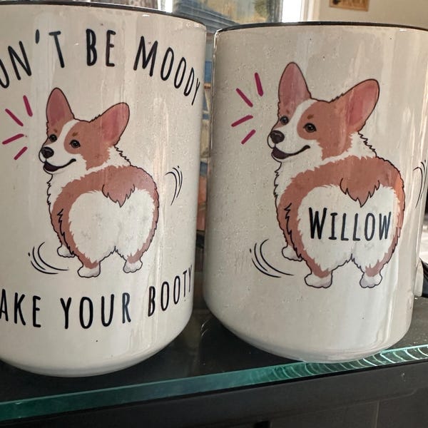 Customer photo review of Corgi Booty Mug