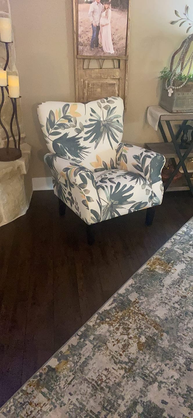 Customer photo review of Allston High Back Upholstered Accent Armchair