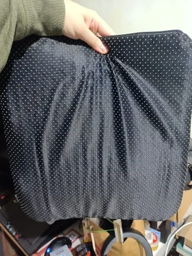 Customer photo review of Cojín de gel viscoelástico con forma de panal