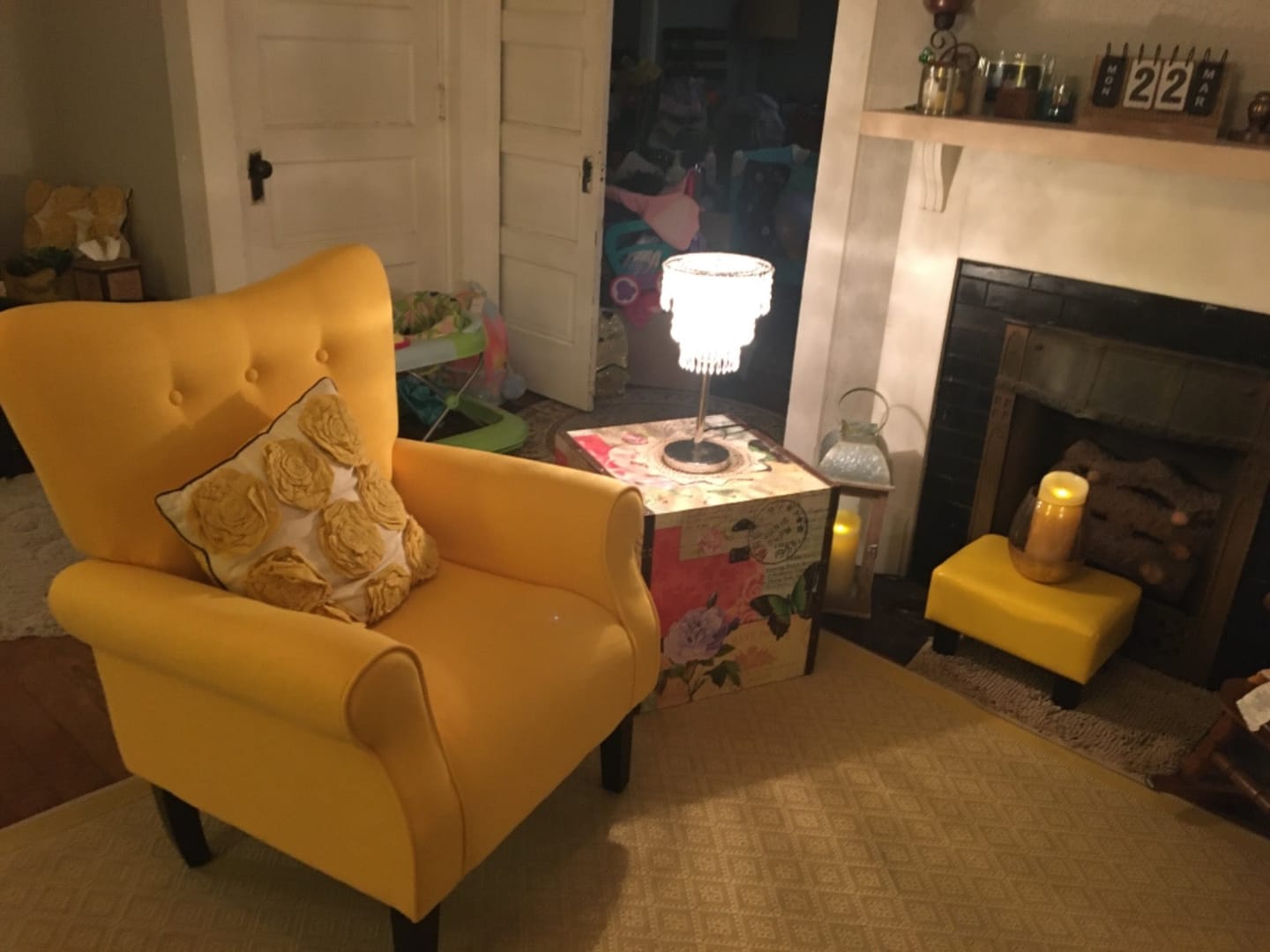 Customer photo review of Allston High Back Upholstered Accent Armchair