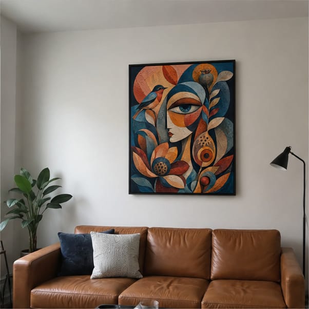 Customer photo review of Cubist Botanical Woman Canvas