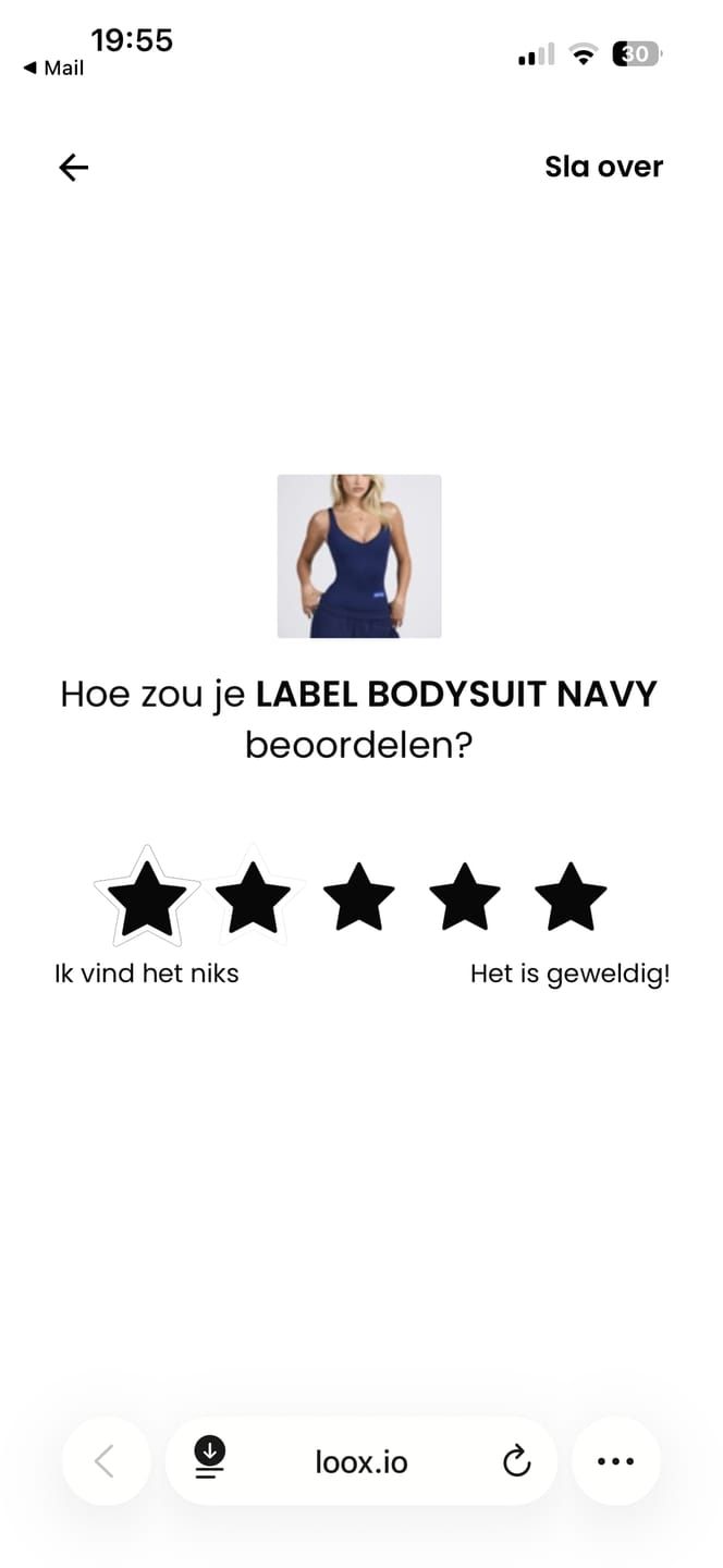 Customer photo review of LABEL BODYSUIT NAVY