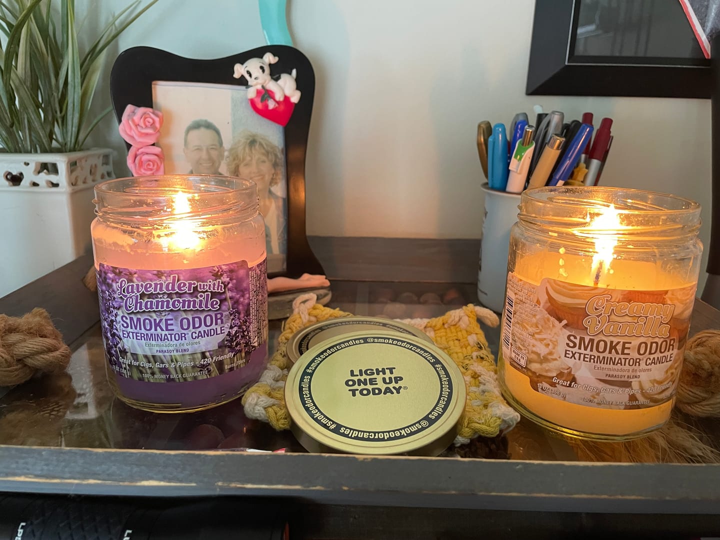 Customer photo review of Lavender & Chamomile Candle