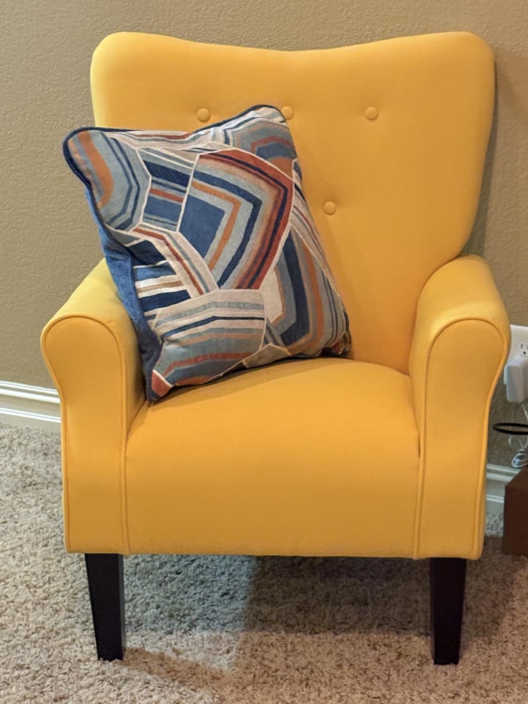 Customer photo review of Allston High Back Upholstered Accent Armchair