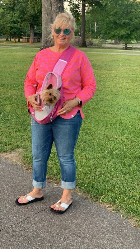 Customer photo review of Palm Tree Long Sleeve Top